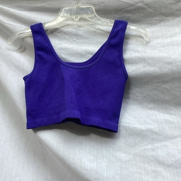 Forever 21 cobalt blue 2 piece ribbed athletic set, size small - Picture 4 of 12